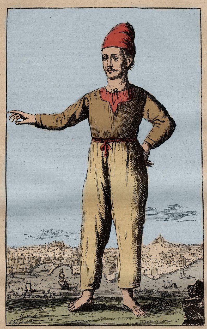 Portrét revolucionáře Tommasa Aniella, dit Masaniello (1622-1647), neapolského rybáře, který se v roce 1647 postavil do čela povstání proti Španělům“ (Tommaso Aniello, známý jako Masaniello, rybářský vůdce povstání proti nadvládě Habsburských lázní od Anonymous Anonymous