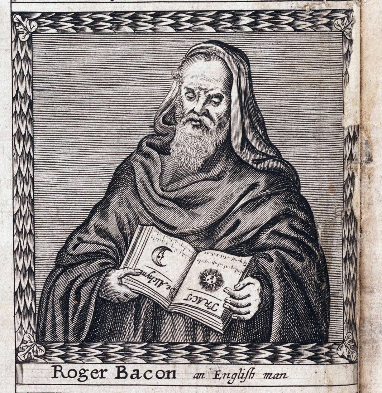 Roger Bacon (1214-1294), přezdívaný Doctor Mirabilis (Doktor obdivuhodný) - Anonymní dílo, rytina od Anonymous Anonymous