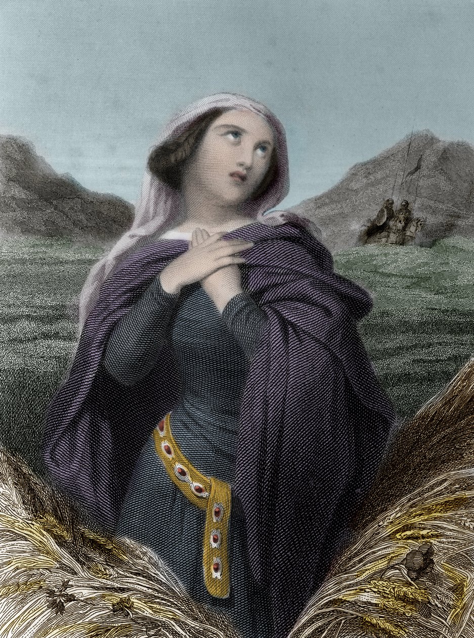 Saint Adelaide nebo Adelaide Burgundska (931-999) - Adelaide Italská - také nazývaná Adelaide Burgundska - v „“““ The Saintes Femmes“““. 1852." od Anonymous Anonymous