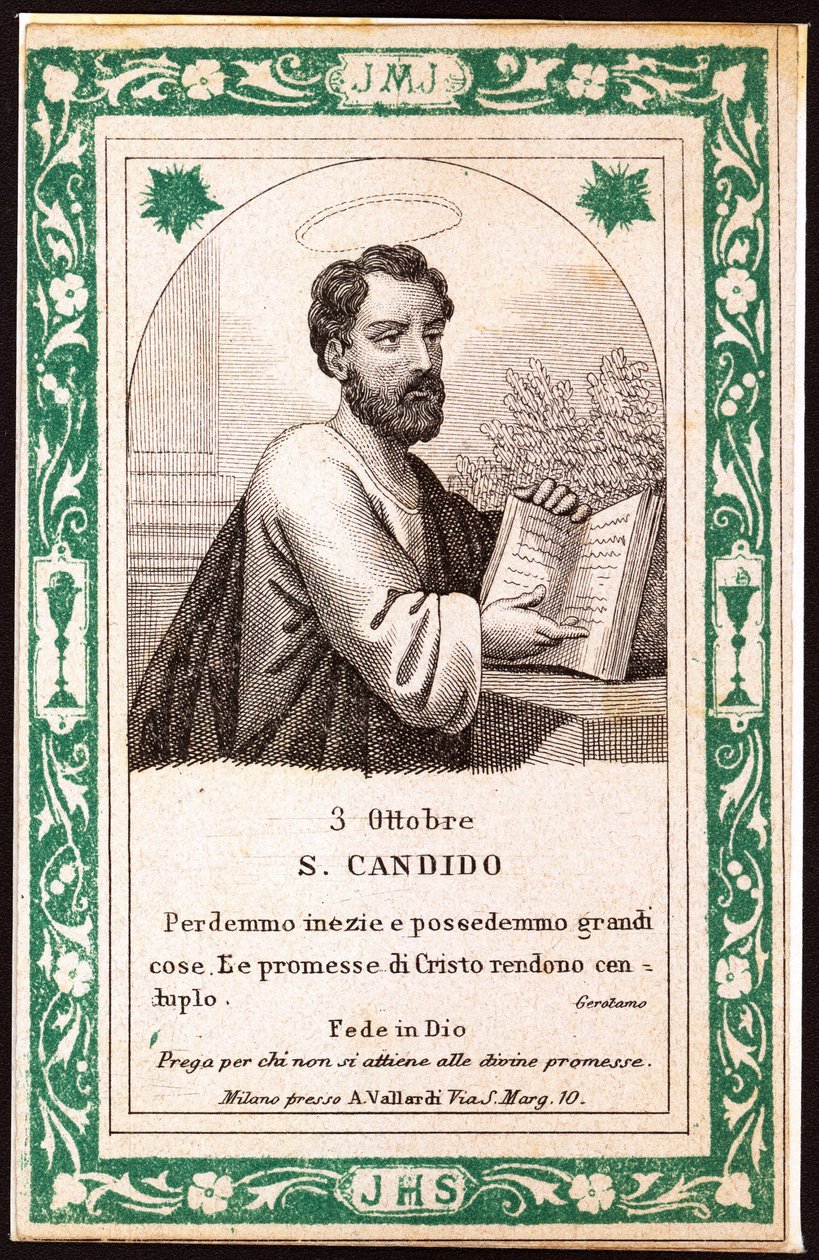 Obrázek Saint Candide zbožný. Pohlednice. počátku 20. století. Soukromá sbírka od Anonymous Anonymous