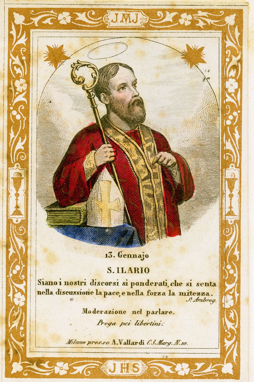 Saint Hilary z Poitiers (rytina od Anonymous Anonymous