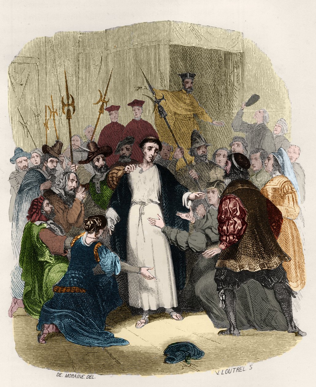 Svatý Jan z Avily (blahoslavený Jan z Avily) (1499-1569) obviněný z kacířství inkvizicí v 16. století. Ilustrace v „“ Záhady inkvizice a jiných tajných společností Španělska”” Victor de Fereal, Suberwick, Manuel Galo de Cuendias. od Anonymous Anonymous