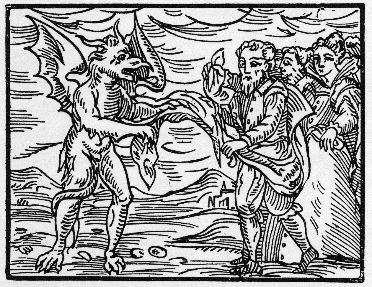 Satan svlékl čaroděje z oděvu – „Compendium Maleficarum“, pojednání o čarodějnicích, jejich zlu a jejich údělech od Francesca Maria Guazza nebo Guacca nebo Guaccius (15?? -16??) Soukromá sbírka 1608 od Anonymous Anonymous