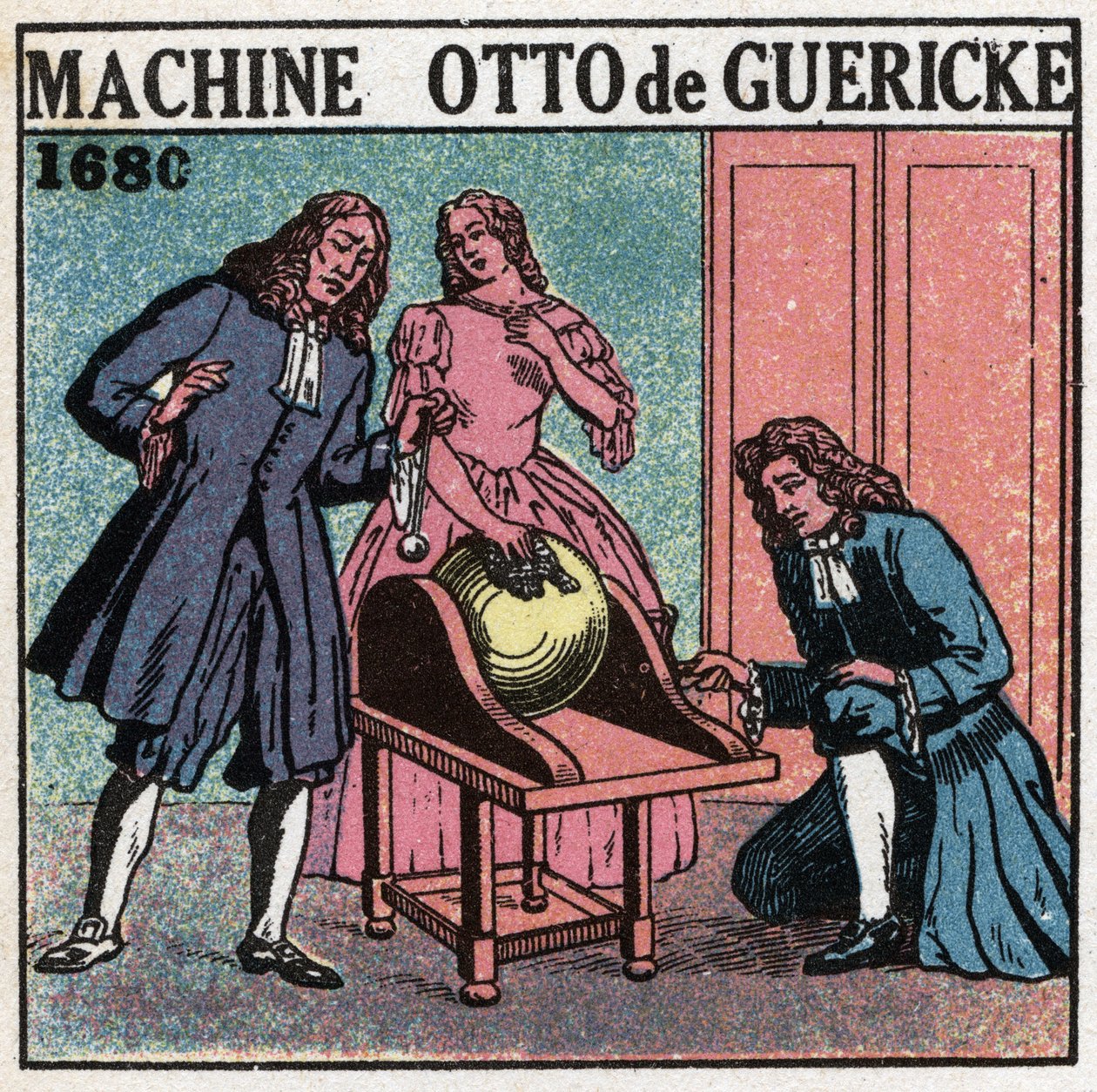 Statické stroje: stroj Otto von Guericke (Otto de Guericke od Anonymous Anonymous