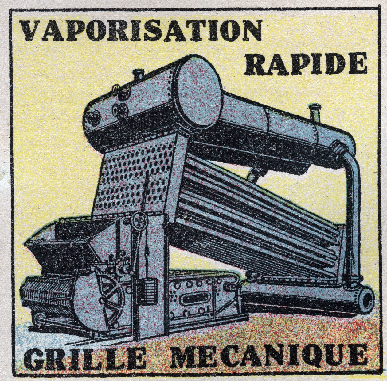 Parní generátory: mechanická mřížka umožňující automatické nakládání kotle. Anonymní ilustrace z roku 1925. Soukromá sbírka. od Anonymous Anonymous