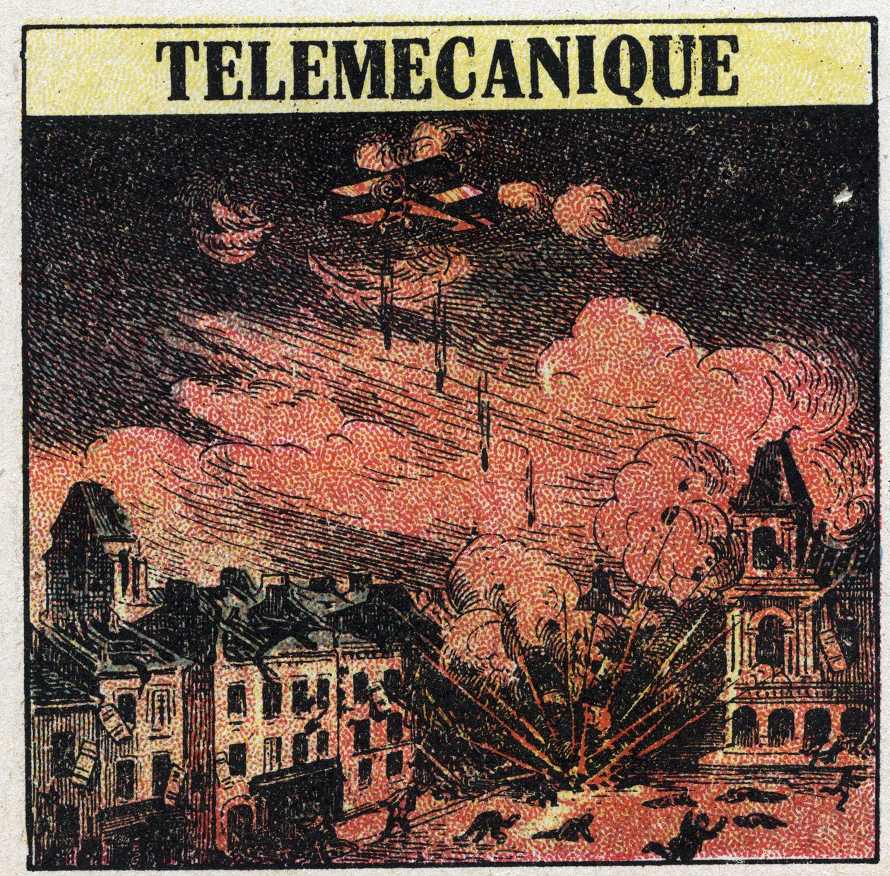 T.S.F.: telemekanika, umění ovládat vzdálenost pomocí elektromagnetických vln. Anonymní ilustrace z roku 1925. Soukromá sbírka. od Anonymous Anonymous