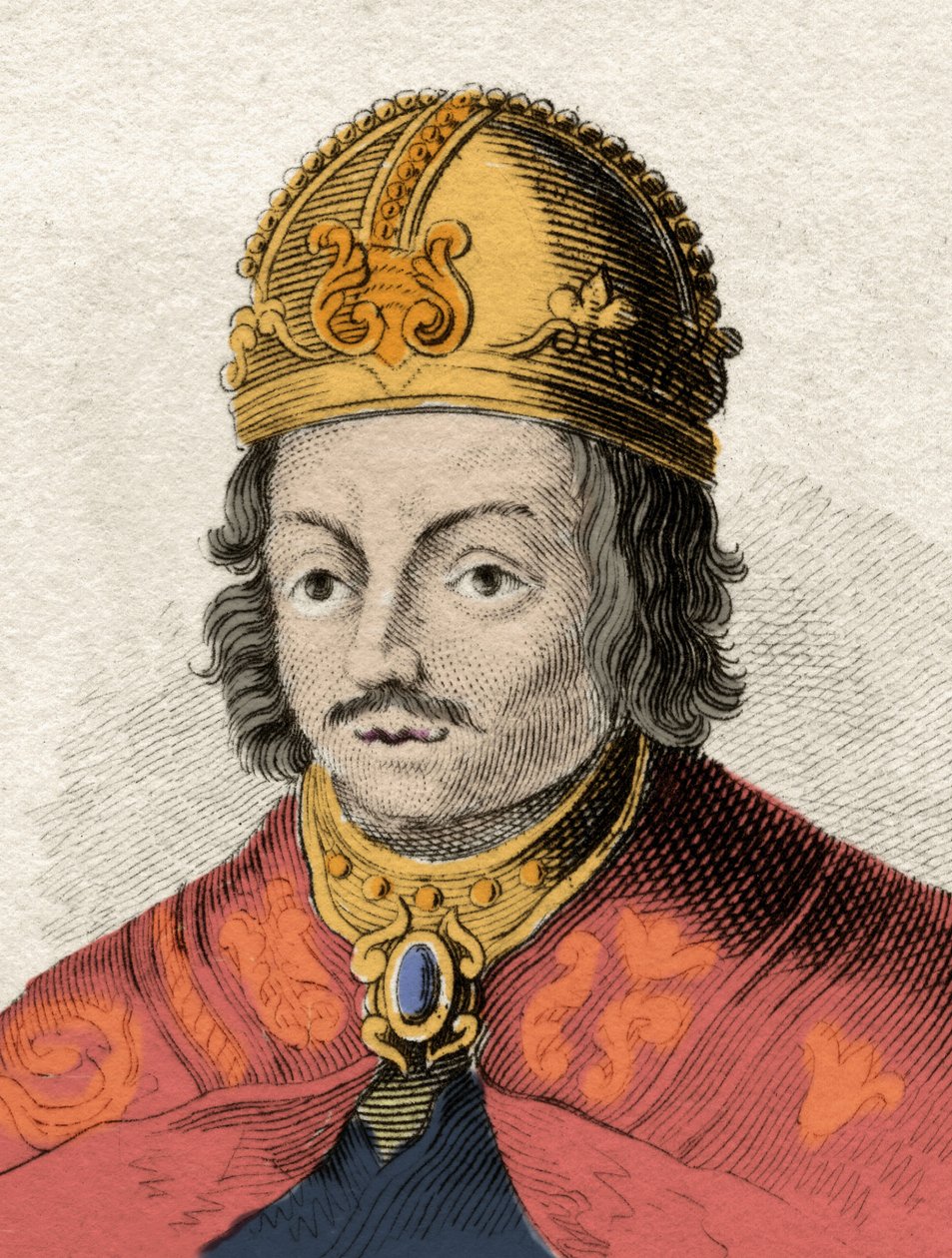Kastilský král Alfonso X. moudrý (Alfonso X el Sabio) (1221-1284) Rytina 19. století. milánský od Anonymous Anonymous