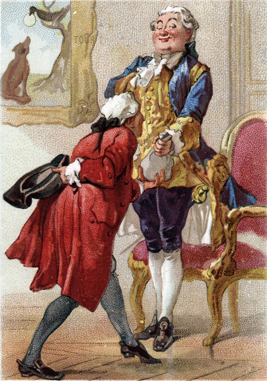 Havran a liška: Bajka od Jean de La Fontaine (Lafontaine) (1621-95). Chromolitografie 19. století. Soukromá sbírka. od Anonymous Anonymous