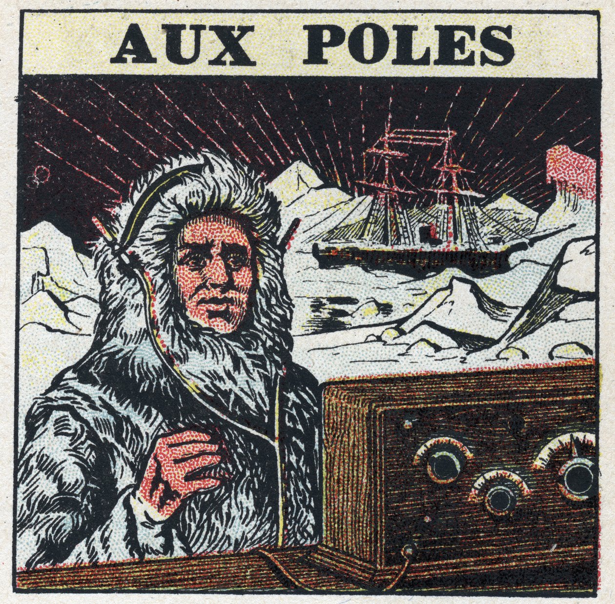 Společnost T.S.F. používané v pólech. Anonymní ilustrace z roku 1925. Soukromá sbírka. od Anonymous Anonymous