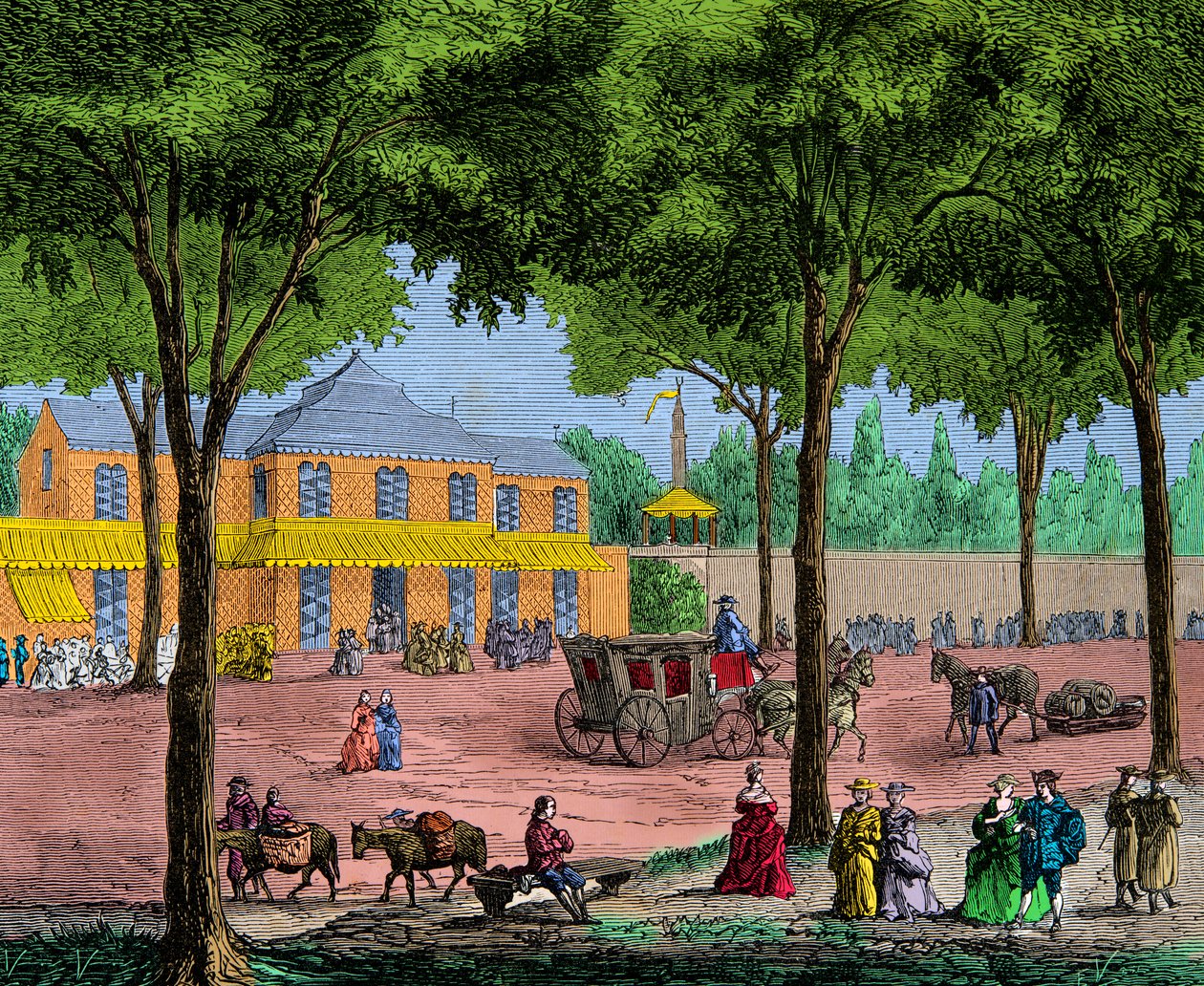 Turecká kavárna na Boulevard du Temple v Paříži v roce 1780, rytina, soukromá sbírka od Anonymous Anonymous