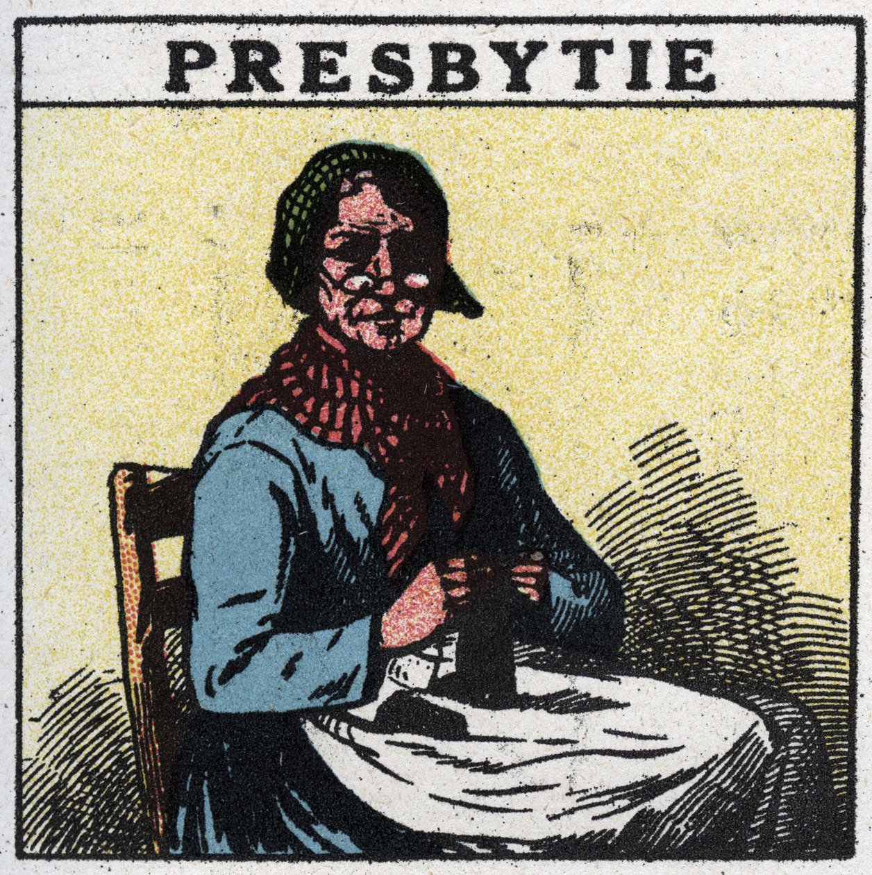 Oko: osoba trpící presbyopií. Anonymní ilustrace z roku 1925. Soukromá sbírka. od Anonymous Anonymous