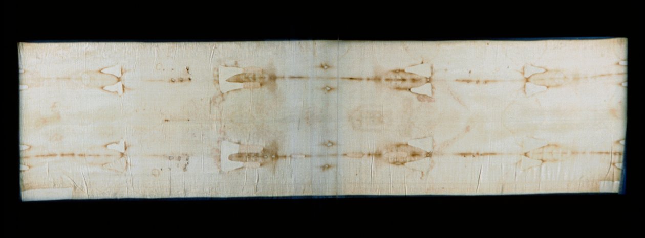 Posvátný turínský rubáš (nebo rubáš či sacra sindone), plátěné plátno se stopami (údajně Kristovými) po mučení těla. Královská kaple Cathedrale Saint John the Baptist z Turína, Itálie. - Svaté turínské plátno (sacra sindone), stará linie od Anonymous Anonymous