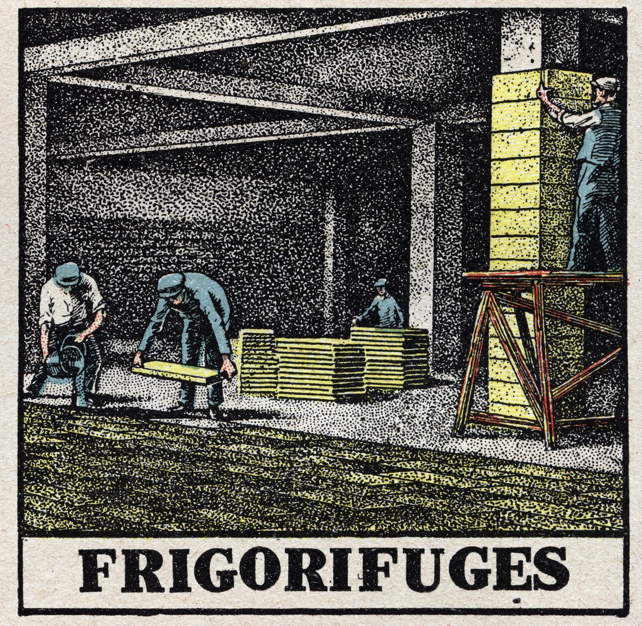 Chladírenský průmysl: chladničky. Anonymní ilustrace z roku 1925. Soukromá sbírka. od Anonymous Anonymous