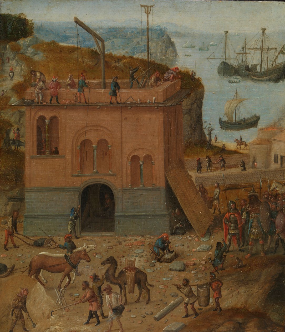 Babylonská věž, kolem roku 1490 (olej na panelu) od Anonymous Anonymous