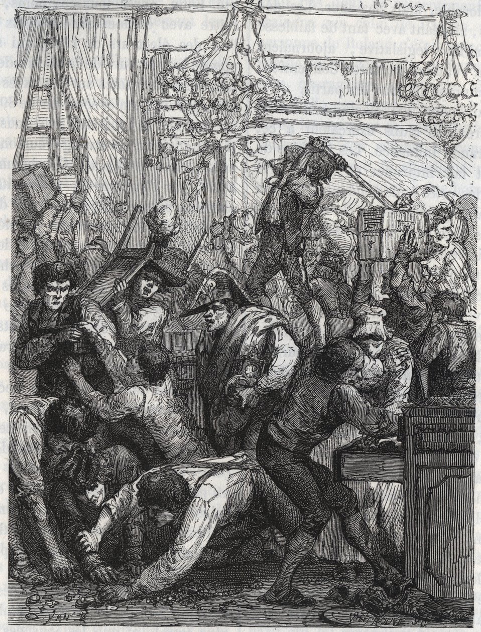 Krádež strážce nábytku (dnešní Hotel de la Marine, Place de la Concorde) - Krádež v týdnu od 11. do 17. září 1792 skupinou pověřenou Paulem Miettem z části Diamonds v hotelu du Garde-Meuble de la Couronne, Paříž, kde t od Anonymous Anonymous