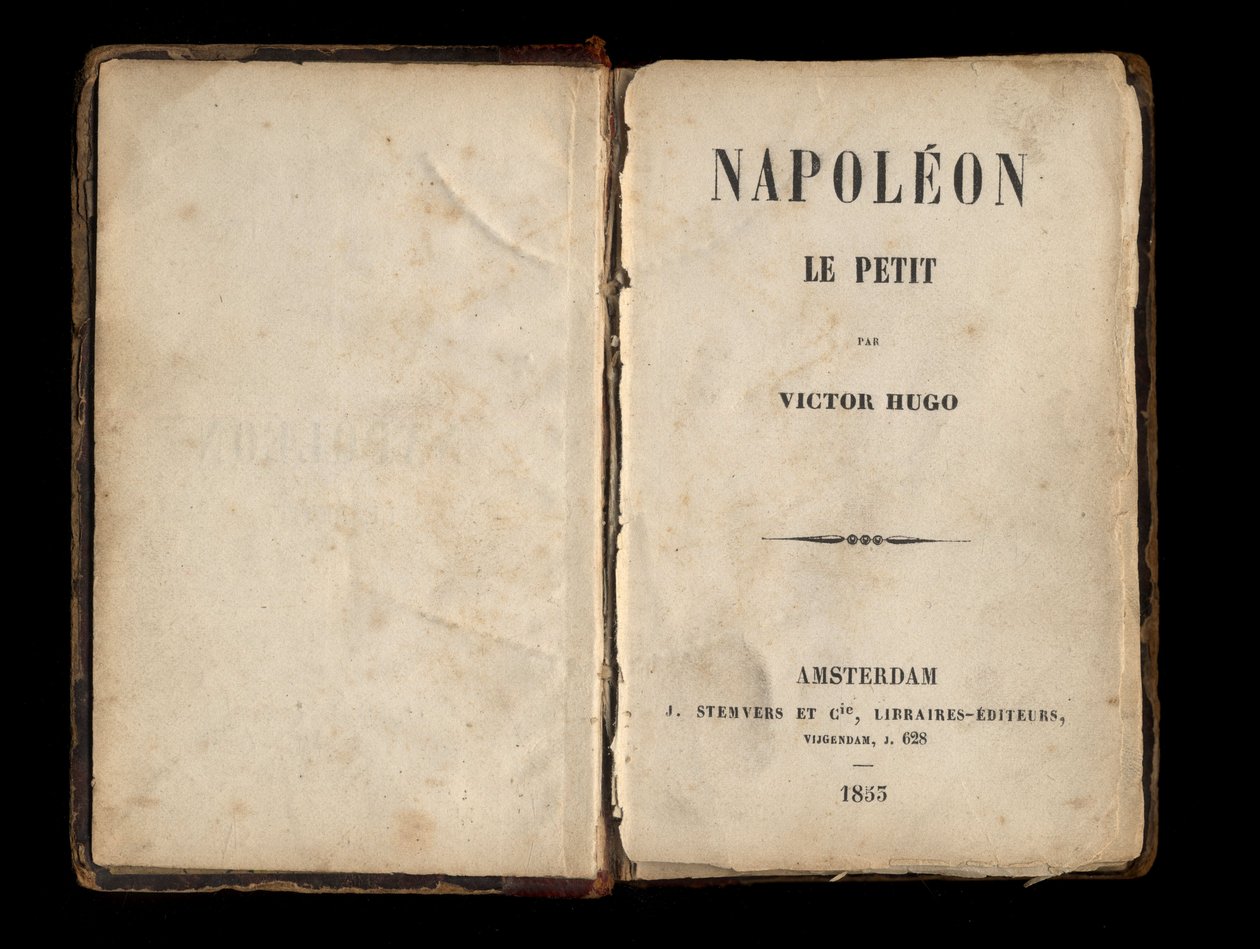 Titulní strana „“Napoleon Malý“, politická brožura Victora Huga o Louis-Napoleon Bonaparte (Napoleon III). 1855. od Anonymous Anonymous
