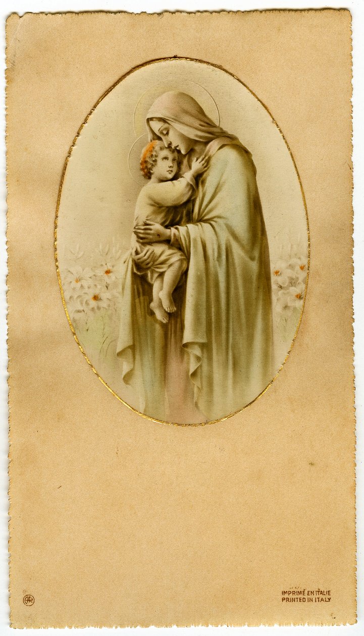 Panna s dítětem (rytina) od Anonymous Anonymous