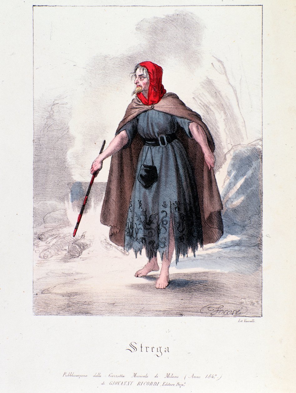 Postava čarodějnice v Macbeth, opera Giuseppe Verdi od Anonymous Anonymous