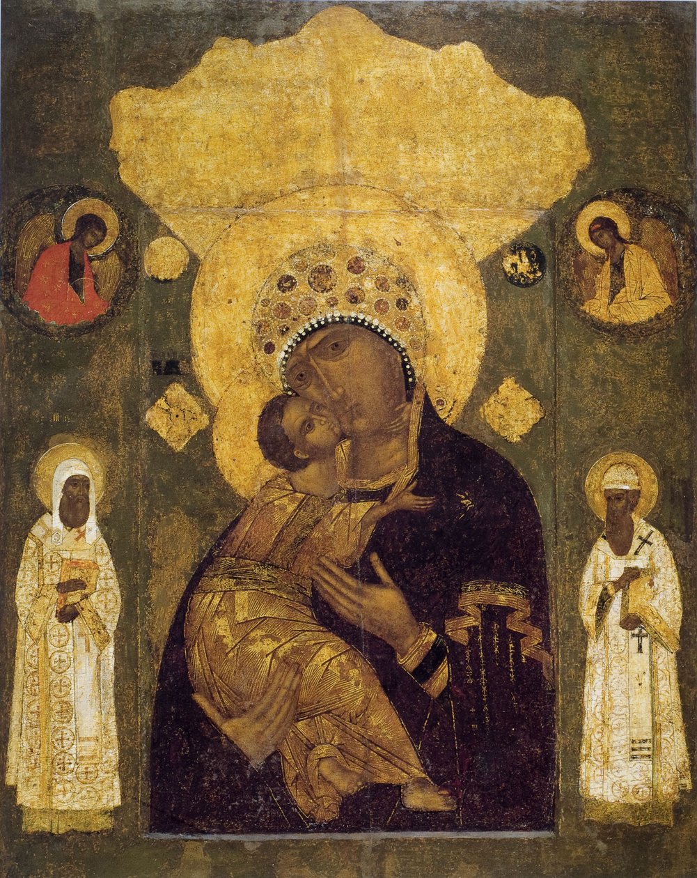 Matka Boží Volokolamská, 16. století od Anonymous Russian icon painter