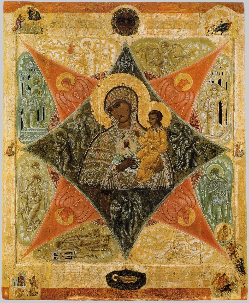 Matka Boží z Hořícího keře, 16. století od Anonymous Russian icon painter
