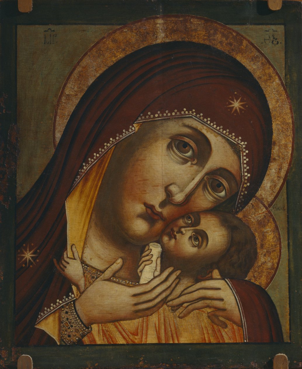 Panna Maria Korsunská Korsunskaya, 17. století od Anonymous Russian icon painter