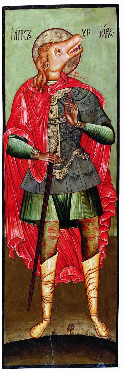 Svatý Kryštof jako Cynocephaly, 17. století od Anonymous Russian icon painter