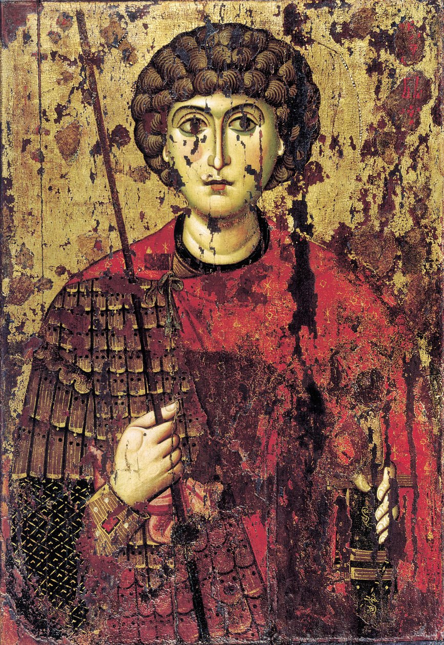 Svatý Jiří, 12. století od Anonymous Russian icon painter