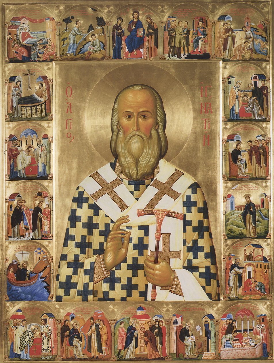 Svatý Ignác Brianchaninov s výjevy z jeho života, 20. století od Anonymous Russian icon painter