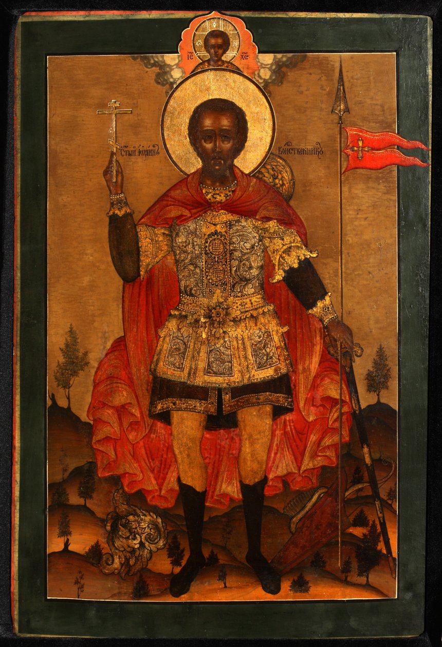 Svatý mučedník John the Warrior, konec 17. století. od Anonymous Russian icon painter