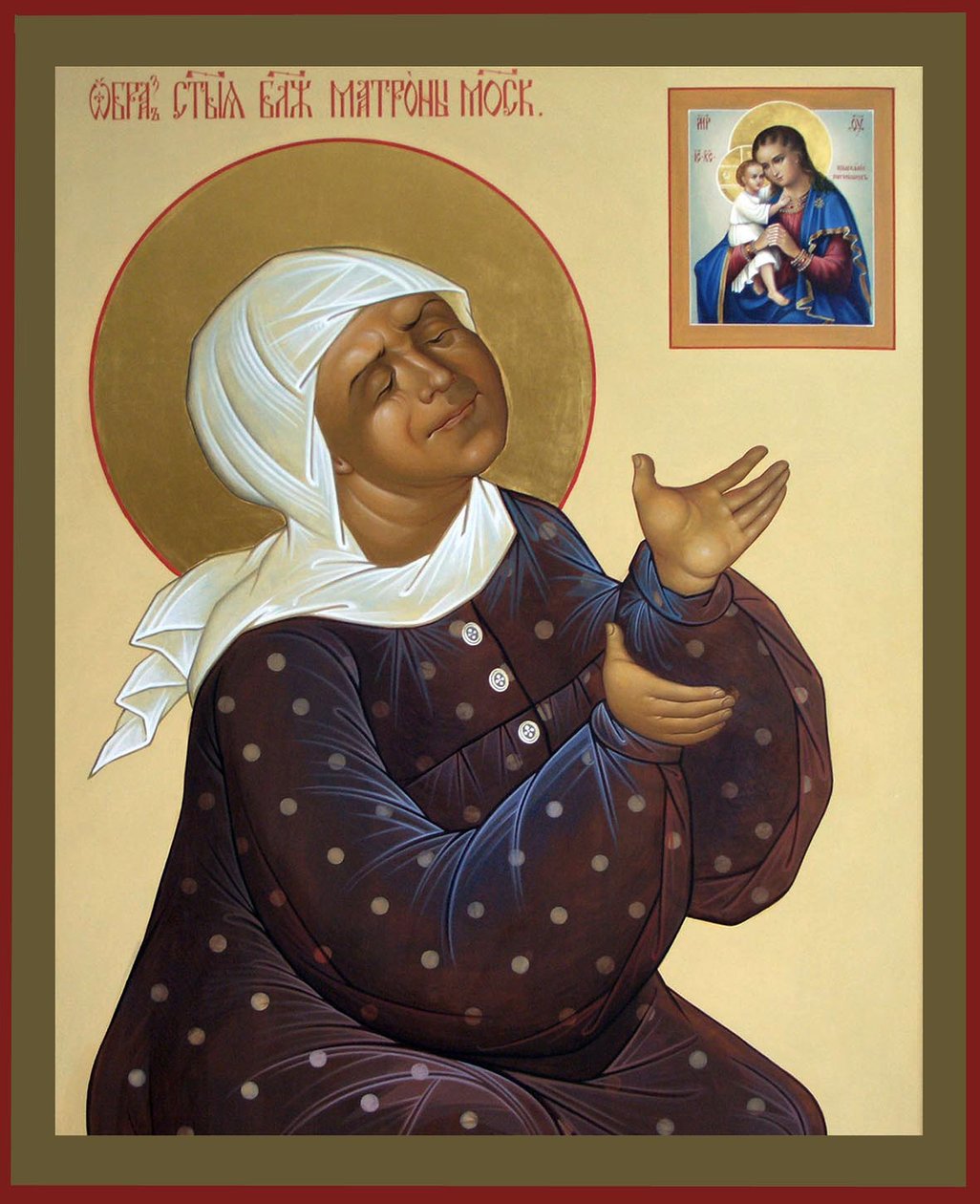 Svatá Matrona z Moskvy, 20. století od Anonymous Russian icon painter