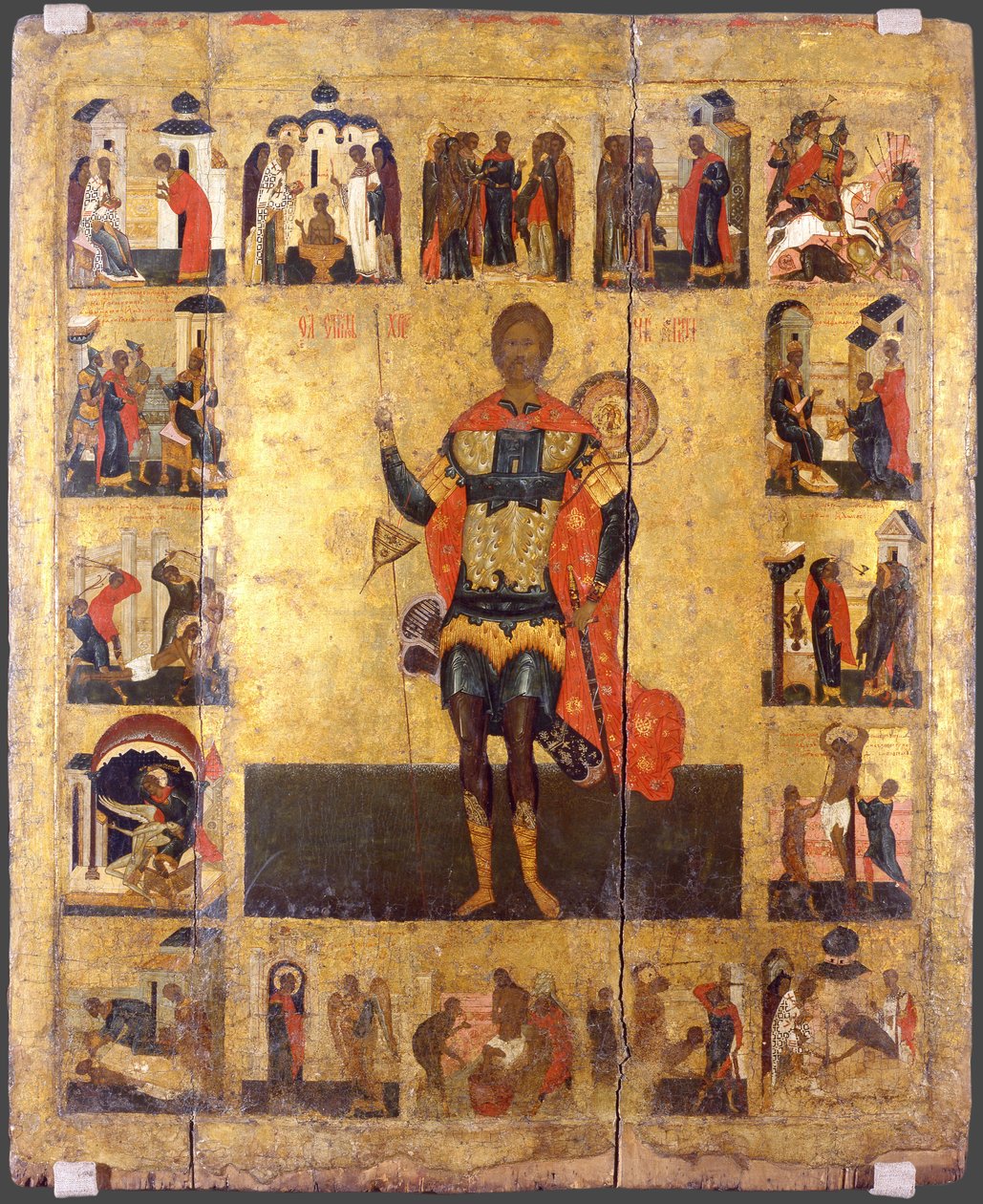 Svatý Nicetas Goth, 16. století od Anonymous Russian icon painter