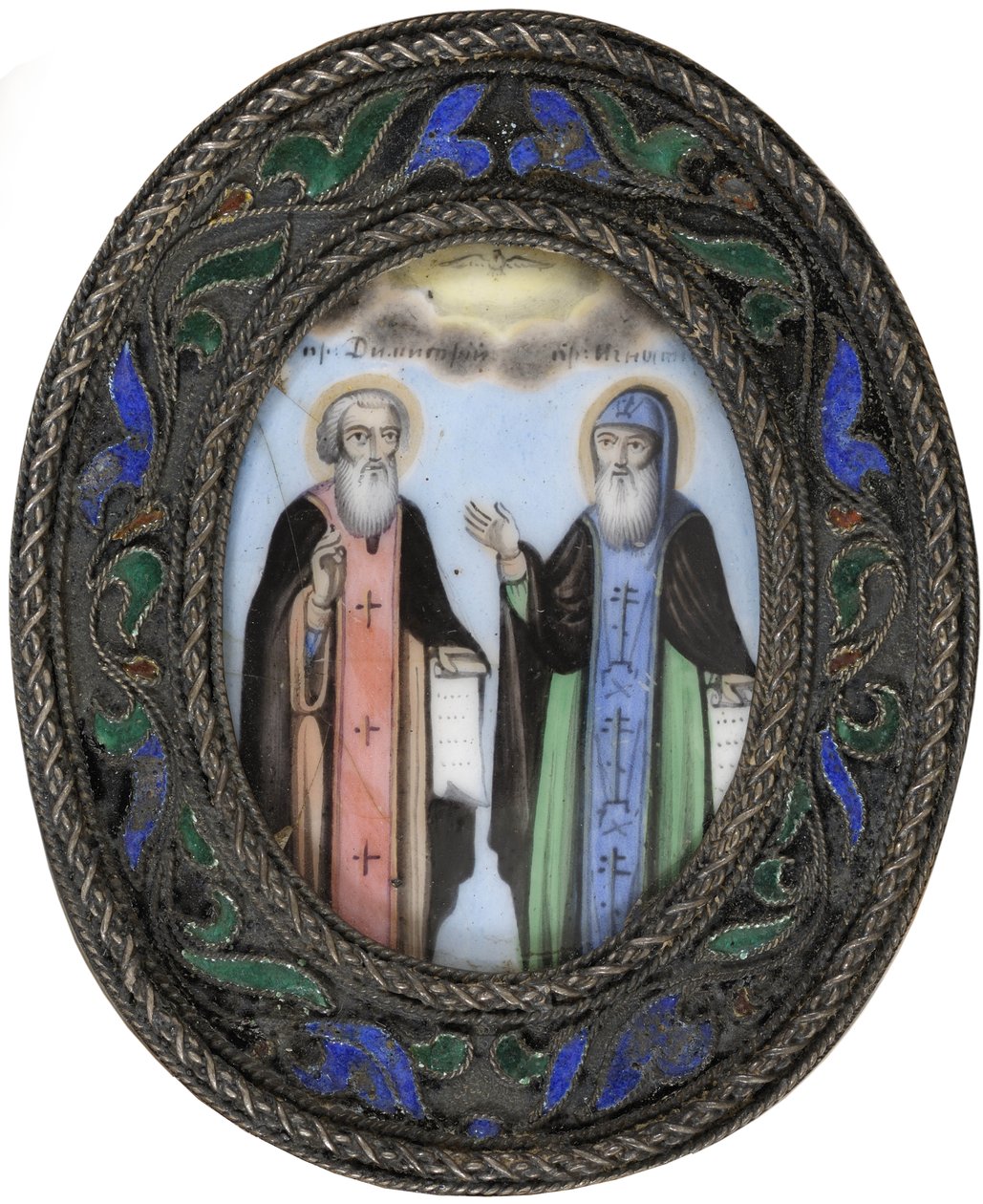 Svatí Dimitrij z Rostova a Ignác Brianchaninov od Anonymous Russian icon painter