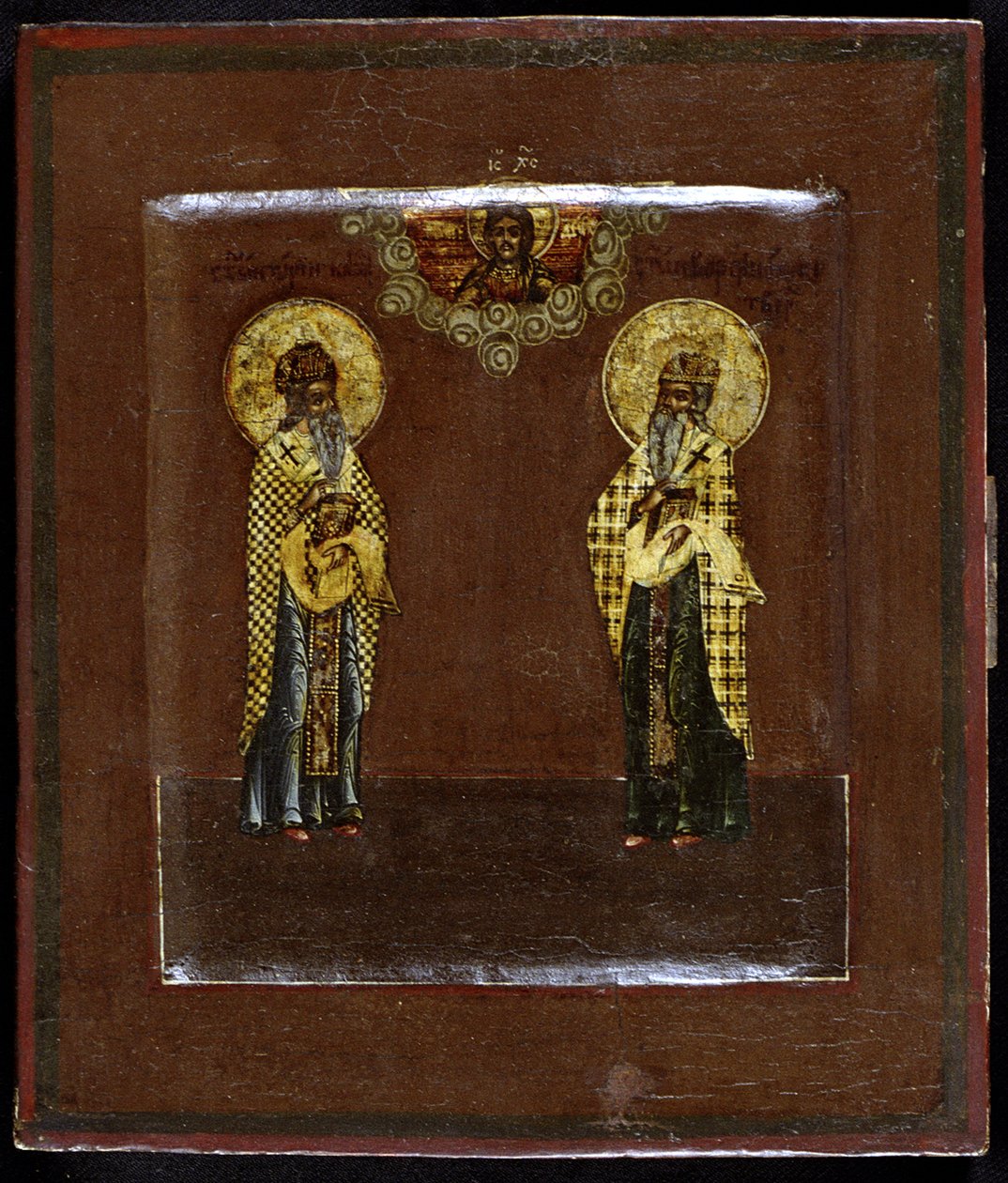 Svatí Gurias z Kazaně a Varsonofius z Tveru, 17. století od Anonymous Russian icon painter