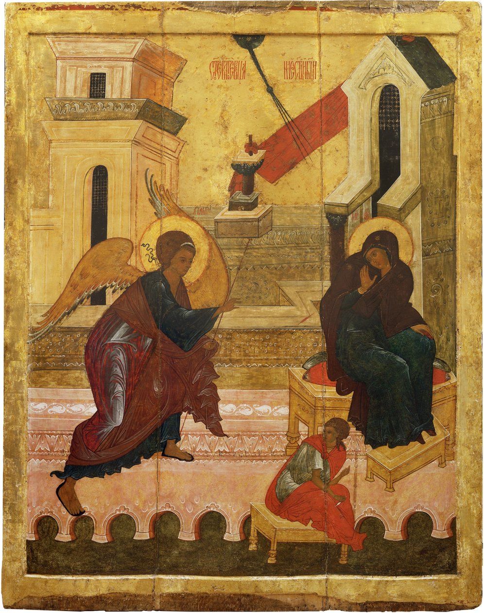 Zvěstování, polovina 16. století od Anonymous Russian icon painter