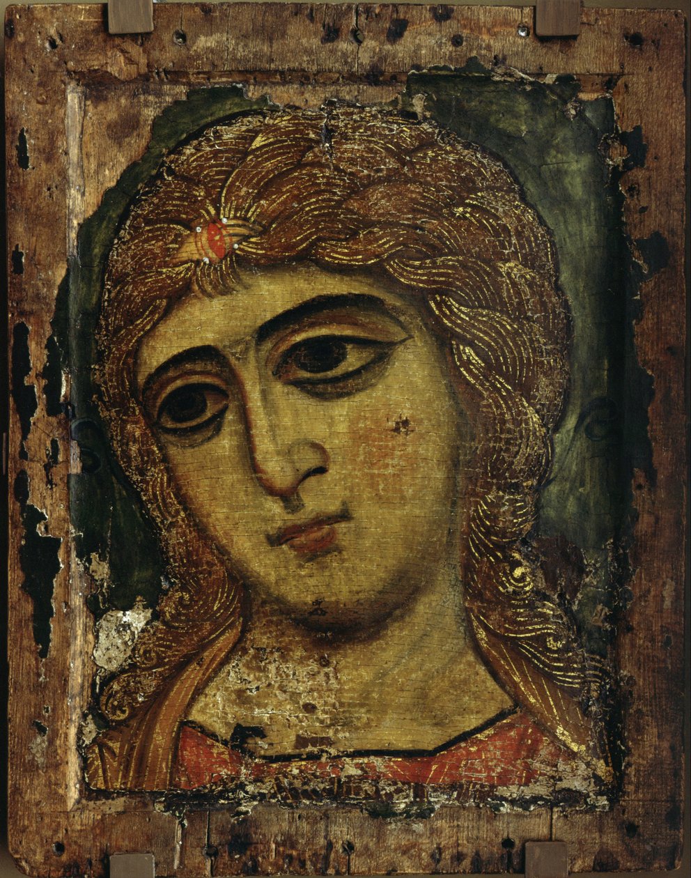 Archanděl Gabriel Anděl se zlatými vlasy, cca 1200 od Anonymous Russian icon painter