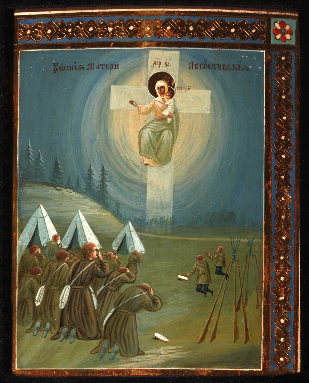 Srpnová Matka Boží, 1915-1916 od Anonymous Russian icon painter