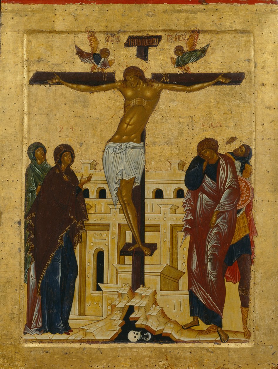 Ukřižování, 1497 od Anonymous Russian icon painter