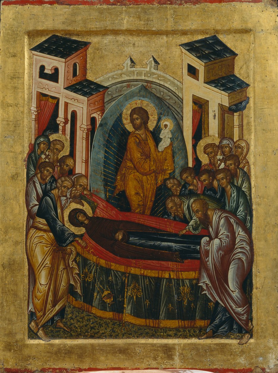 Nanebevzetí Panny Marie, 1497 od Anonymous Russian icon painter