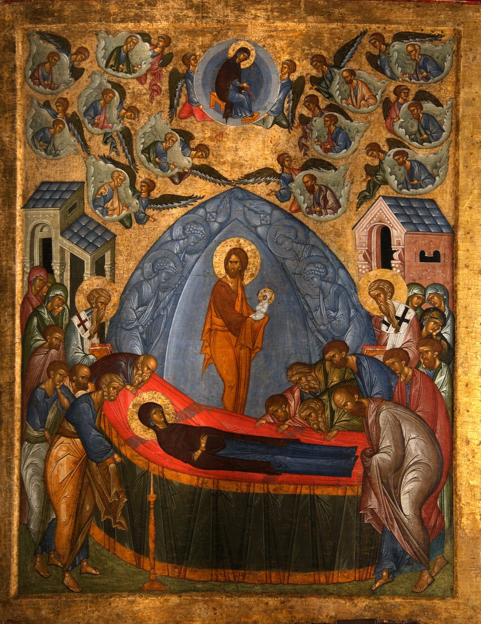 Usnutí Panny Marie, 15. století od Anonymous Russian icon painter