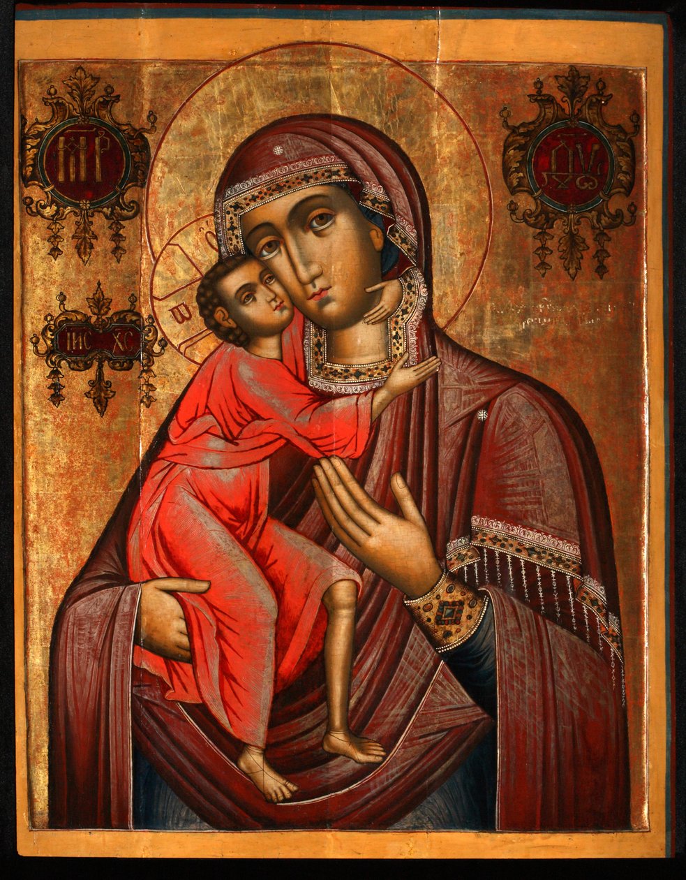 Feodorovská Matka Boží, 17. století od Anonymous Russian icon painter