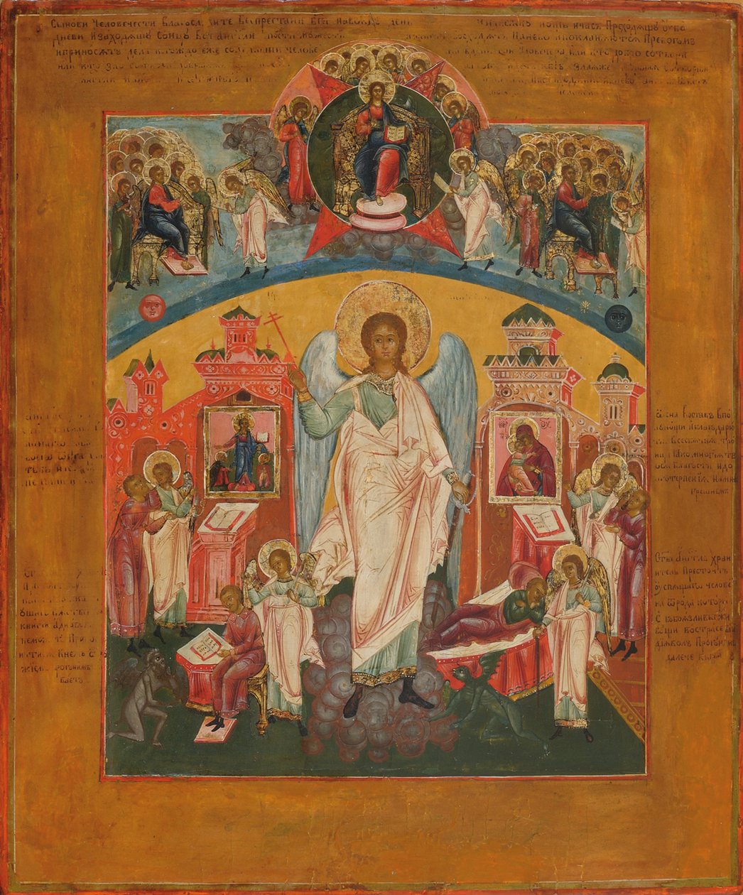 Anděl strážný, 19. století od Anonymous Russian icon painter