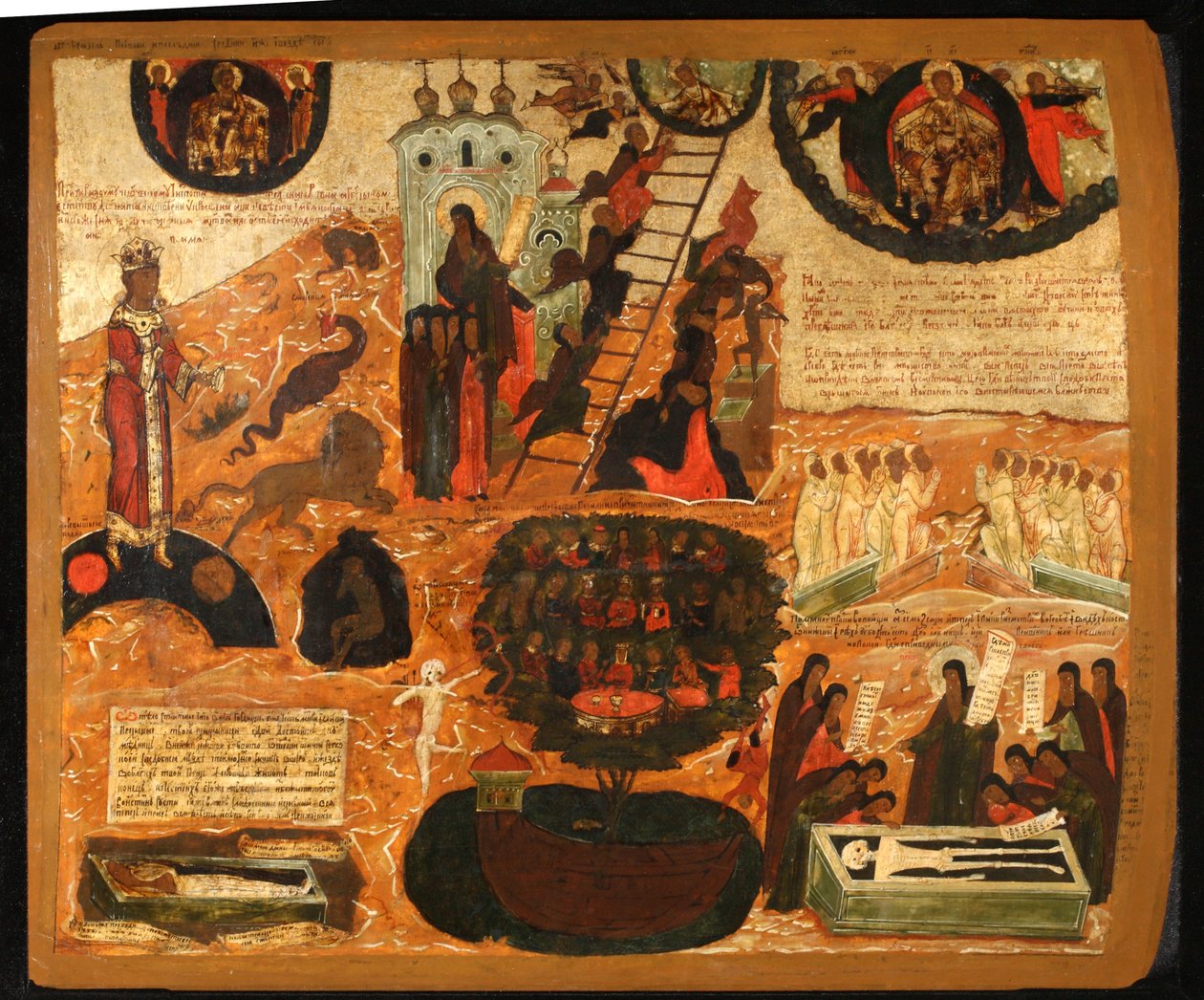 Žebřík božského výstupu, polovina 17. století. od Anonymous Russian icon painter