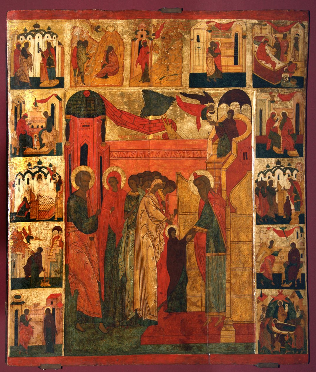 Představení Panny Marie, 16. století od Anonymous Russian icon painter