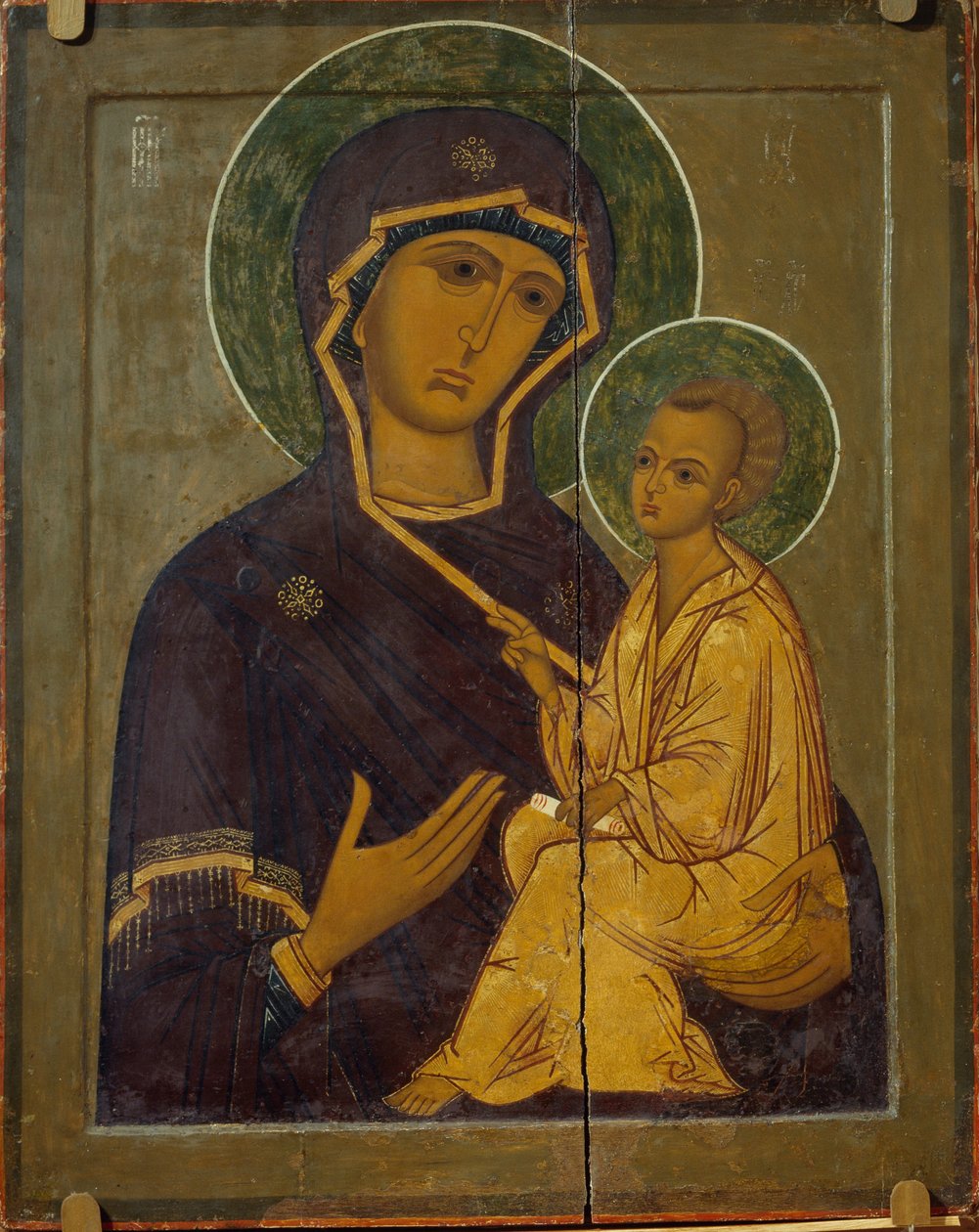 Panna Tikhvinská, 16. století od Anonymous Russian icon painter