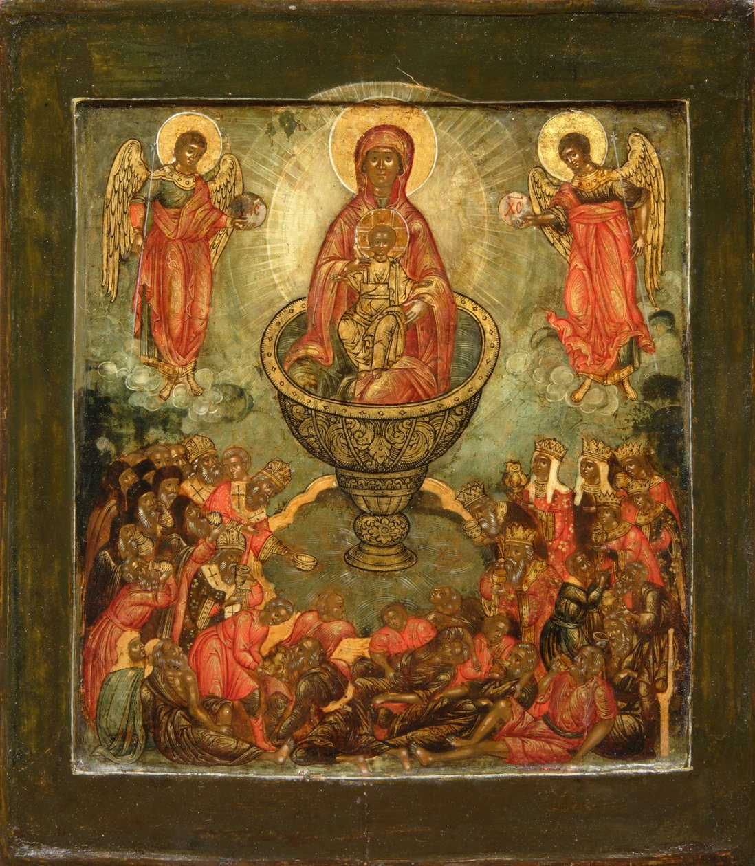 Theotokos Životodárné jaro, konec 17. století. od Anonymous Russian icon painter