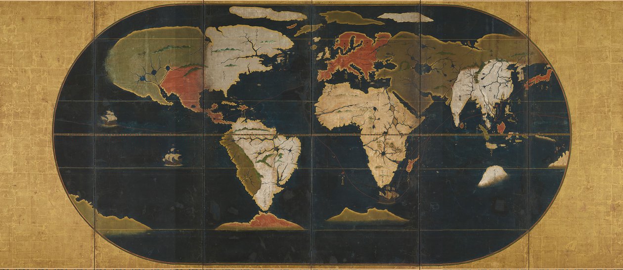 Mapa světa, 16. století. od Anonymous master.