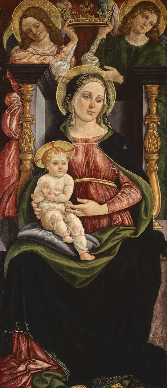 Panna a dítě na trůnu se dvěma anděly držícími korunu, 150515. od Ansano Ciampanti