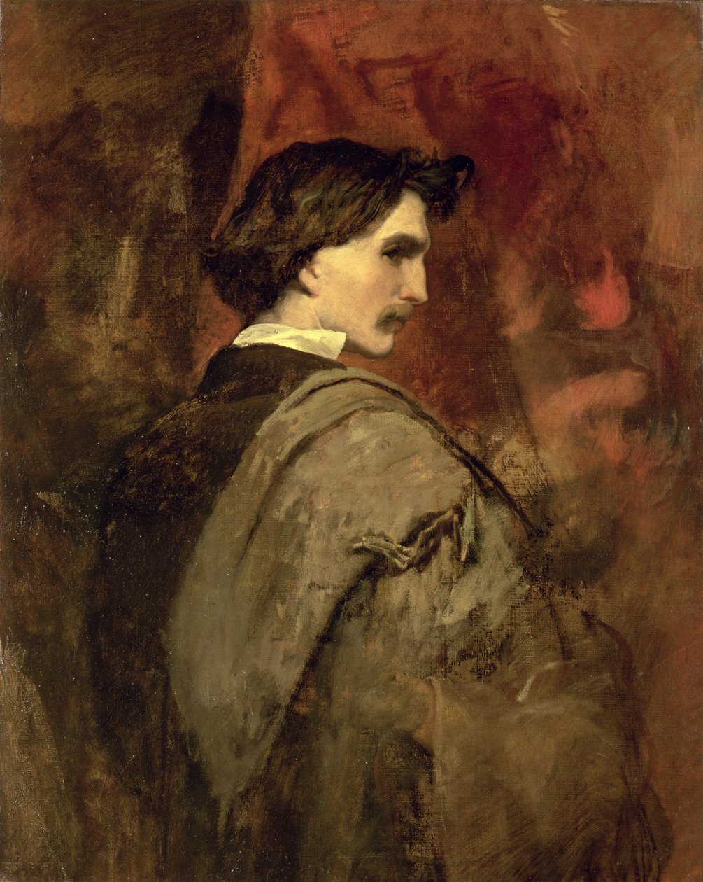 Autoportrét, kolem roku 1860 od Anselm Feuerbach