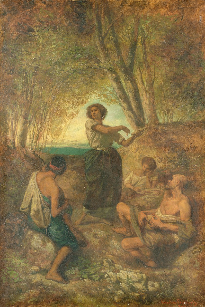 Cikánský tanec, 1853 od Anselm Feuerbach