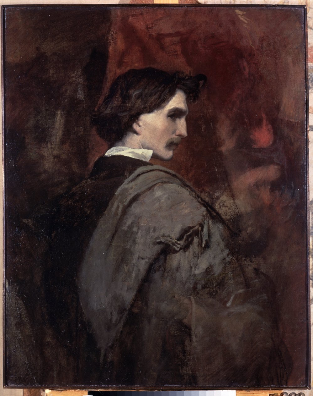 ""Autoportrét"" (Autoportrét) Malba Anselma Feuerbacha (1829-1880) 1854-1858 Rozměr 92x73 cm Muzeum Ermitáž, Petrohrad od Anselm Feuerbach